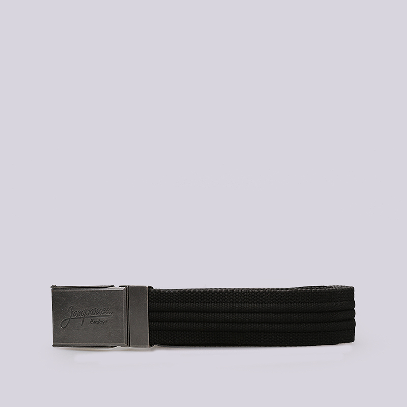  черный двухсторонний ремень Запорожец heritage Webbing Belt Belt Лого-blk/grey - цена, описание, фото 1